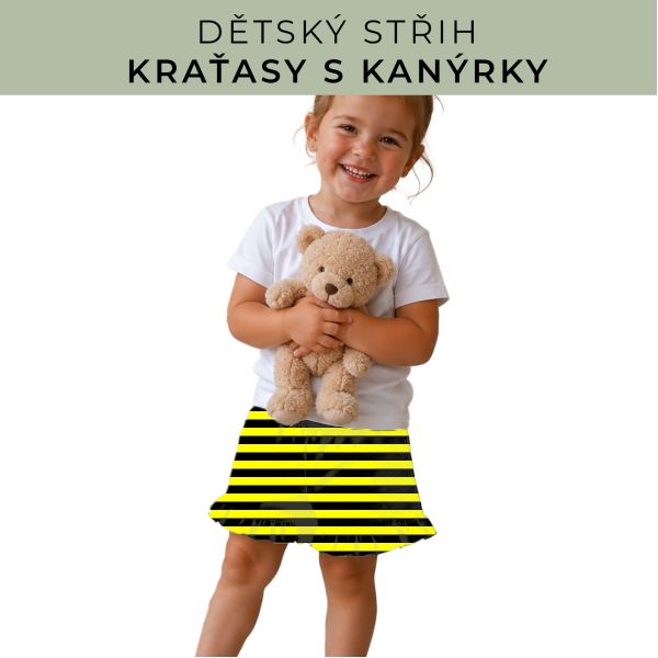 Dětský střih - Kraťásky s kanýrkem
