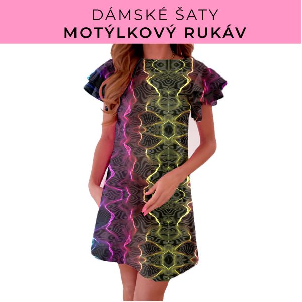 DÁMSKÝ střih - šaty s motýlkovým rukávem