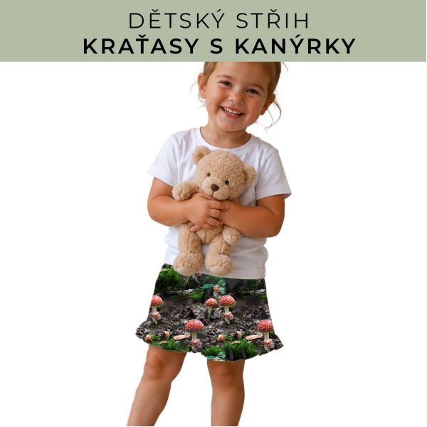 Dětský střih - Kraťásky s kanýrkem