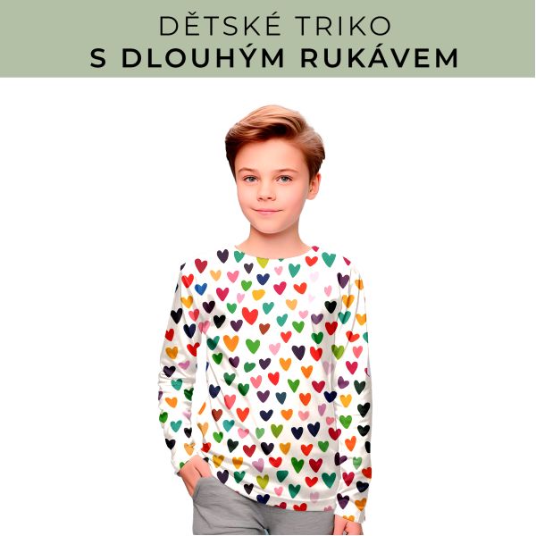 DĚTSKÝ střih - triko dlouhý rukáv