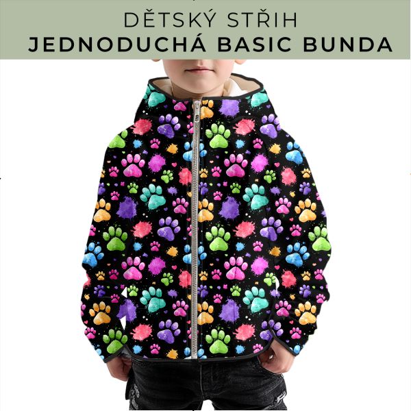 Dětský střih - jednoduchá dětská BASIC  bunda