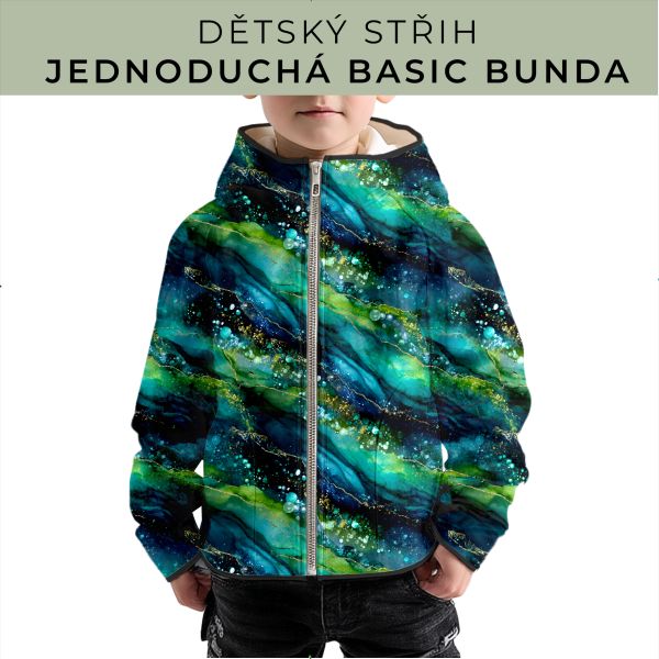 Dětský střih - jednoduchá dětská BASIC  bunda