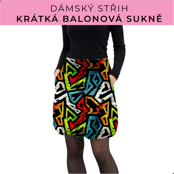 Dámský střih - balonová krátká sukně