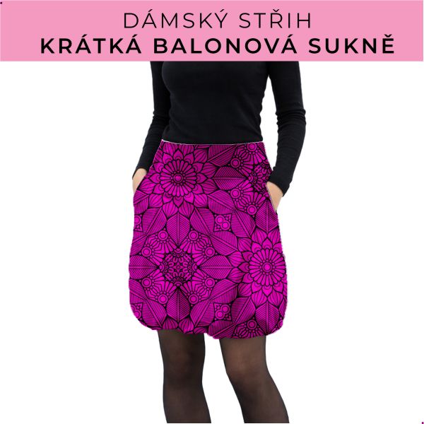 Dámský střih - balonová krátká sukně