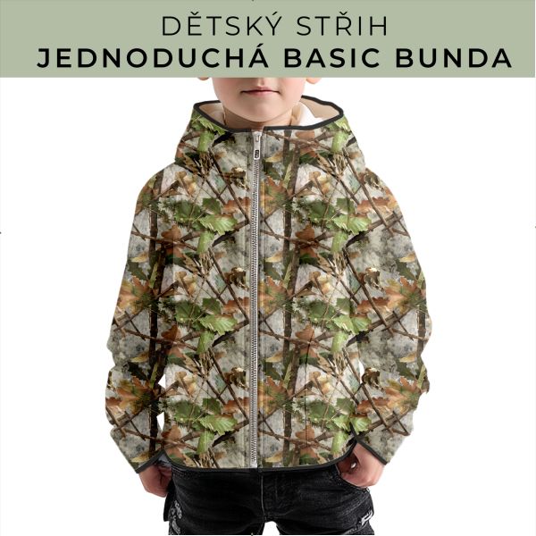 Dětský střih - jednoduchá dětská BASIC  bunda