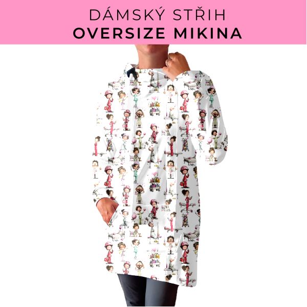 DÁMSKÝ střih - Oversize mikina