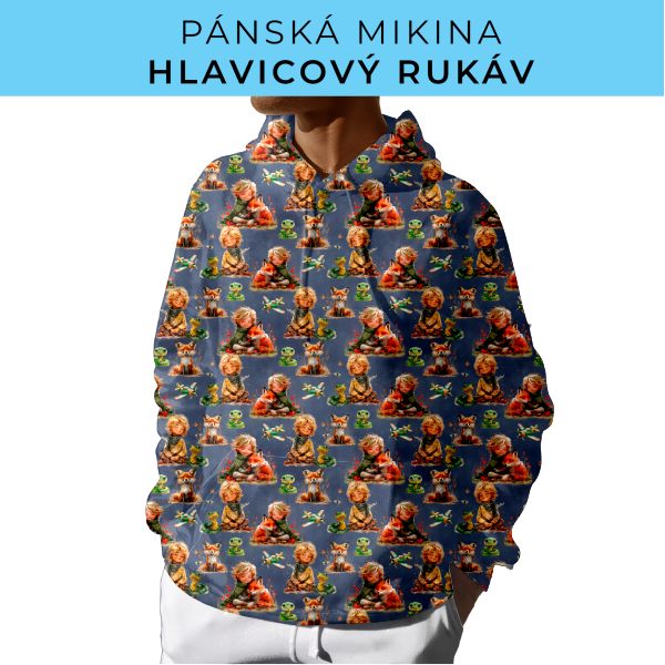 PÁNSKÝ střih - mikina s kapucí