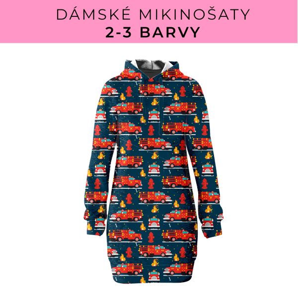 DÁMSKÝ střih - Mikinošaty 2-3 barvy