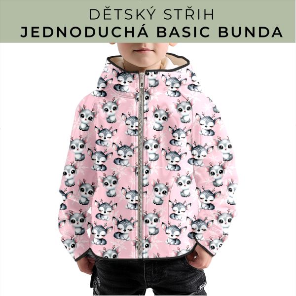 Dětský střih - jednoduchá dětská BASIC  bunda