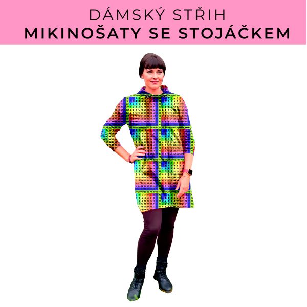 Dámský střih - mikinové šaty se stojáčkem