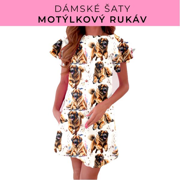 DÁMSKÝ střih - šaty s motýlkovým rukávem