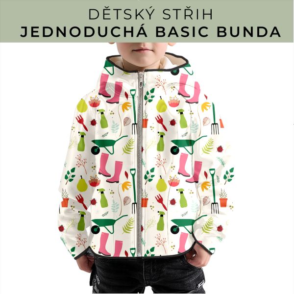 Dětský střih - jednoduchá dětská BASIC  bunda