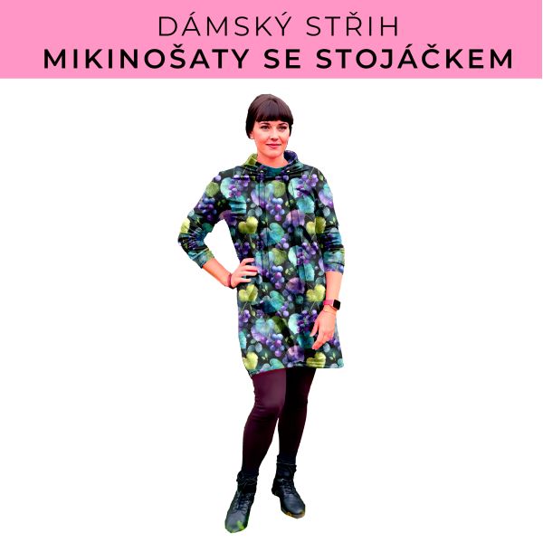 Dámský střih - mikinové šaty se stojáčkem