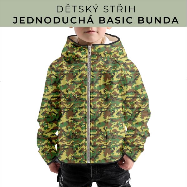 Dětský střih - jednoduchá dětská BASIC  bunda