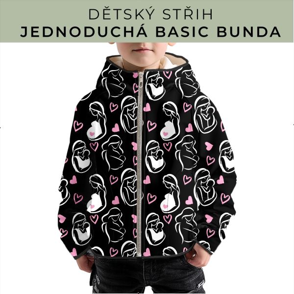 Dětský střih - jednoduchá dětská BASIC  bunda