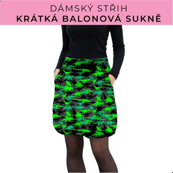 Dámský střih - balonová krátká sukně