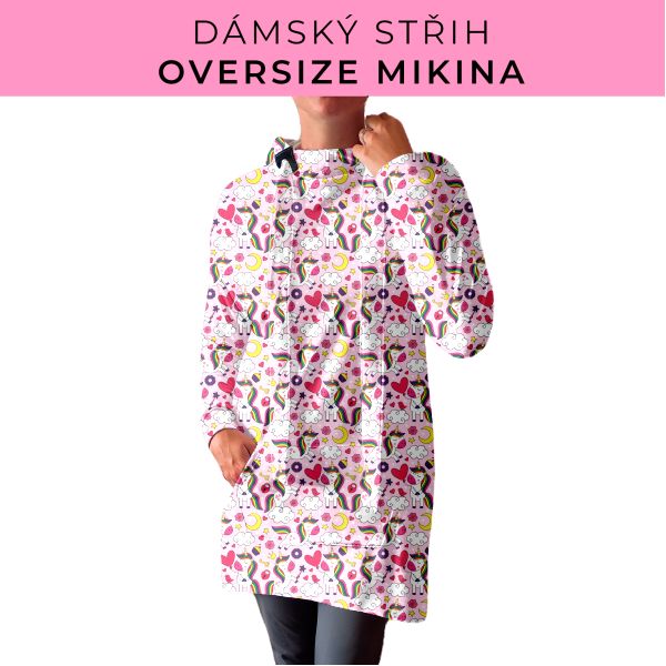 DÁMSKÝ střih - Oversize mikina