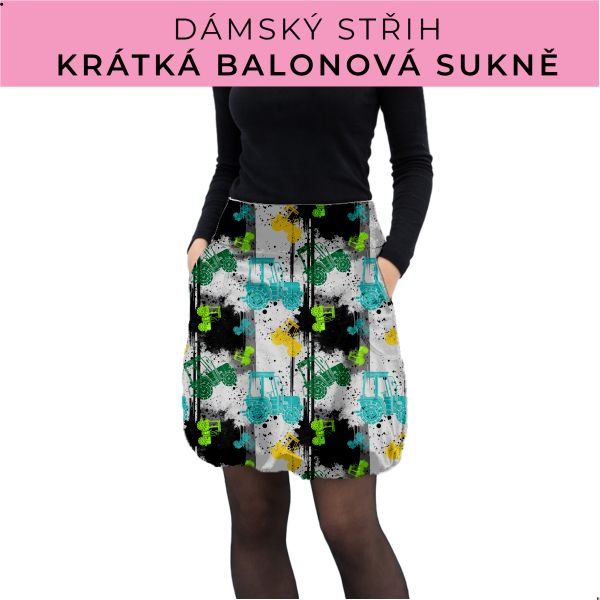 Dámský střih - balonová krátká sukně