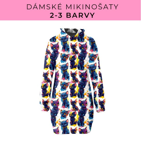 DÁMSKÝ střih - Mikinošaty 2-3 barvy