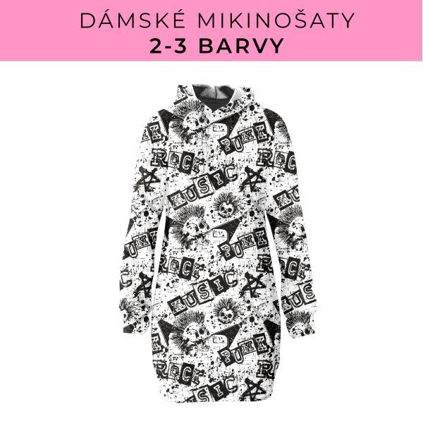 DÁMSKÝ střih - Mikinošaty 2-3 barvy