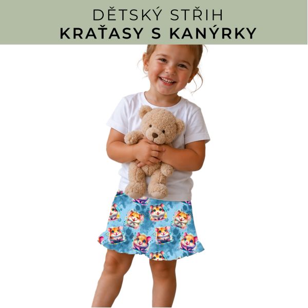 Dětský střih - Kraťásky s kanýrkem