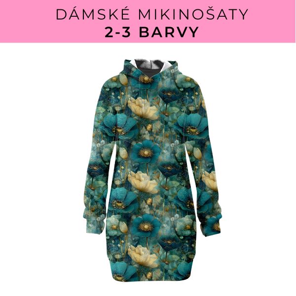 DÁMSKÝ střih - Mikinošaty 2-3 barvy