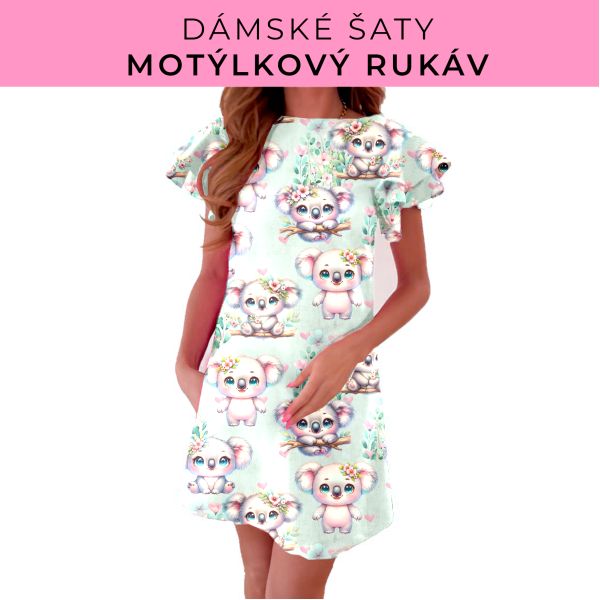 DÁMSKÝ střih - šaty s motýlkovým rukávem