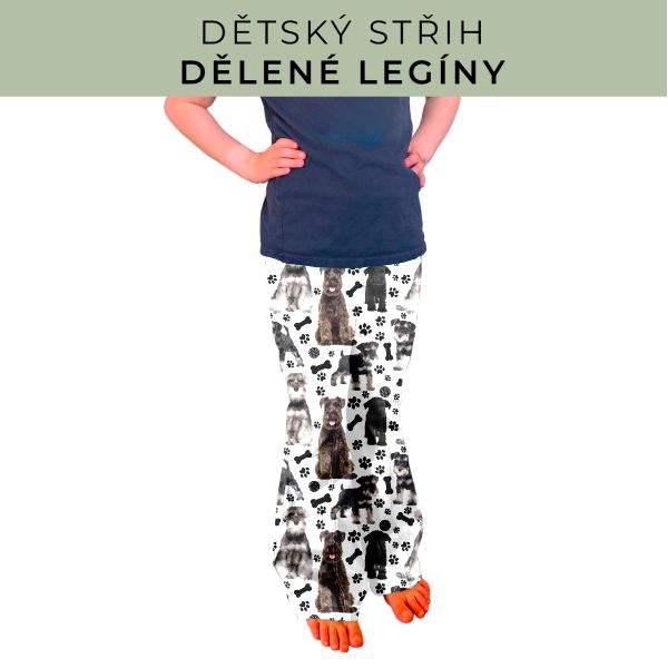 Dětský střih - Dělené legíny