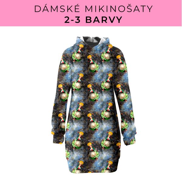 DÁMSKÝ střih - Mikinošaty 2-3 barvy