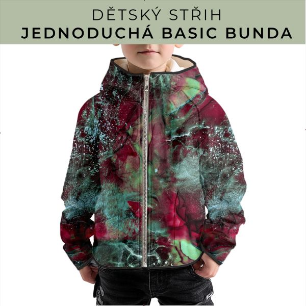 Dětský střih - jednoduchá dětská BASIC  bunda