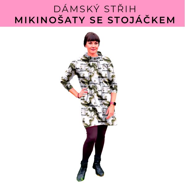 Dámský střih - mikinové šaty se stojáčkem