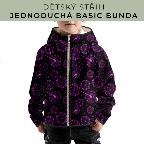 Dětský střih - jednoduchá dětská BASIC  bunda