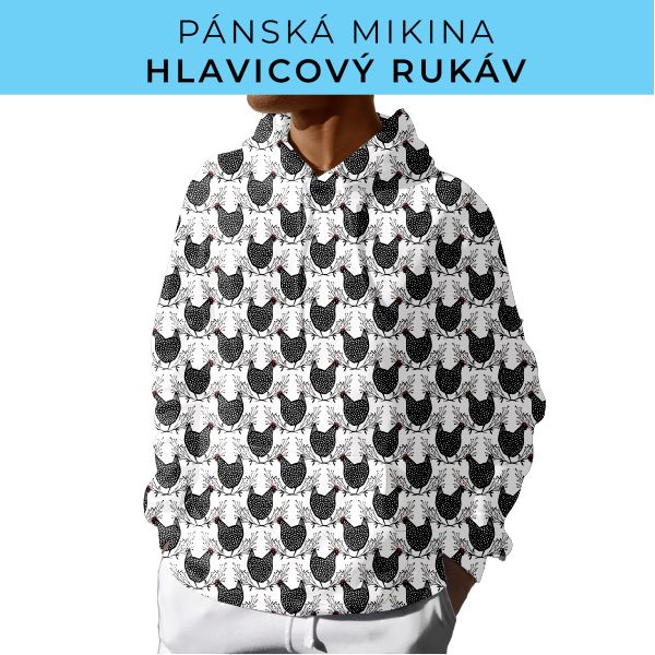PÁNSKÝ střih - mikina s kapucí