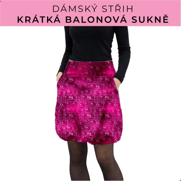 Dámský střih - balonová krátká sukně