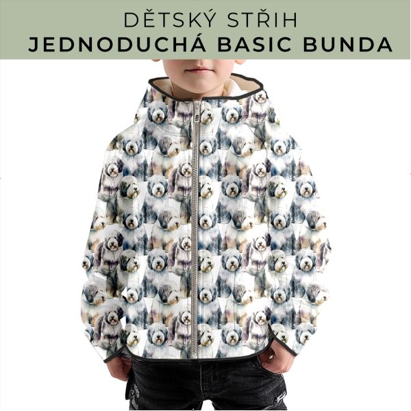 Dětský střih - jednoduchá dětská BASIC  bunda