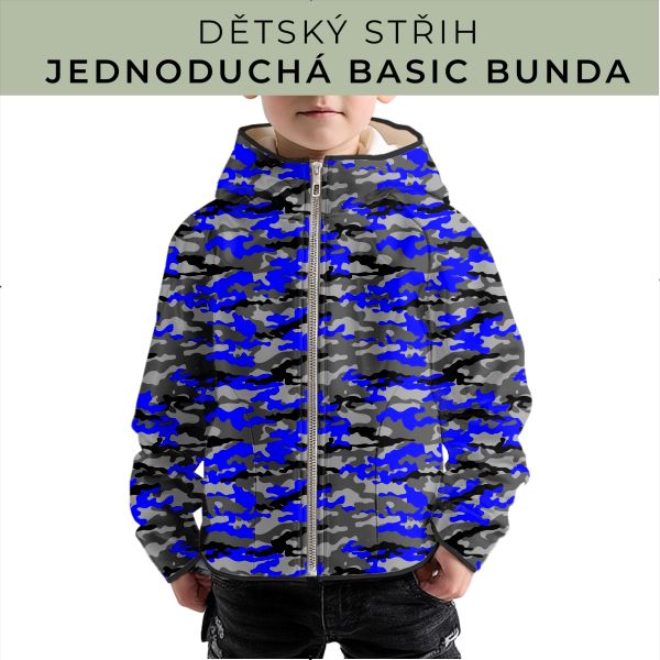 Dětský střih - jednoduchá dětská BASIC  bunda