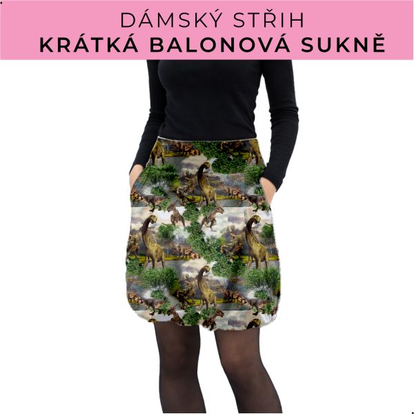 Dámský střih - balonová krátká sukně