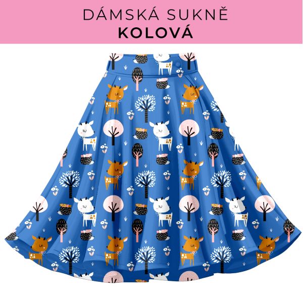 DÁMSKÝ střih - Kolová sukně