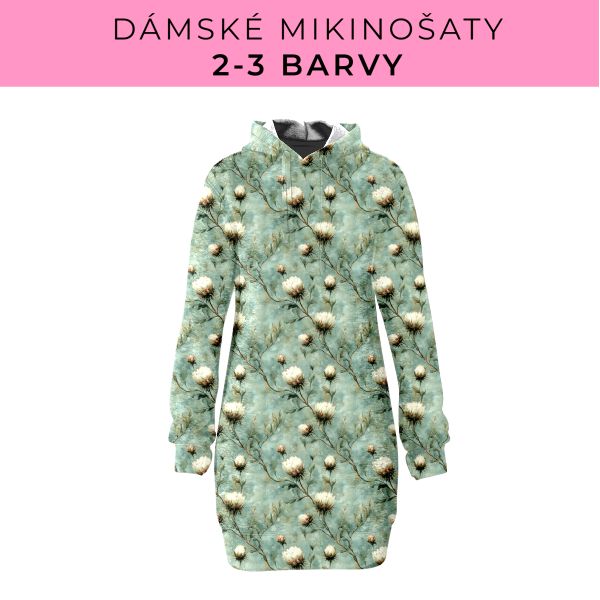 DÁMSKÝ střih - Mikinošaty 2-3 barvy