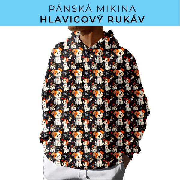 PÁNSKÝ střih - mikina s kapucí