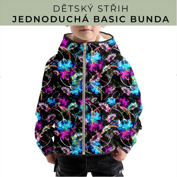 Dětský střih - jednoduchá dětská BASIC  bunda