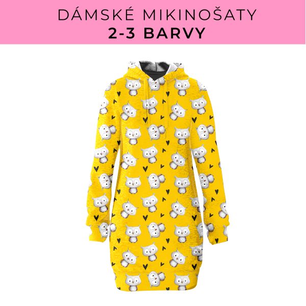 DÁMSKÝ střih - Mikinošaty 2-3 barvy