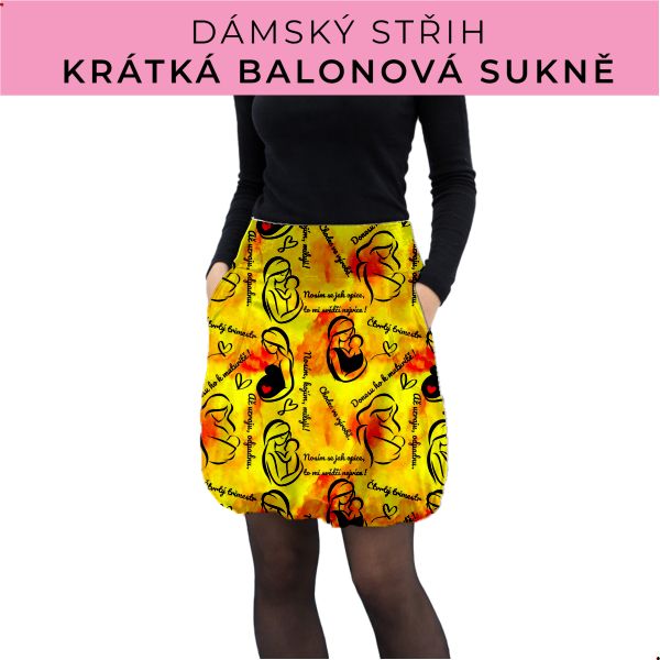 Dámský střih - balonová krátká sukně