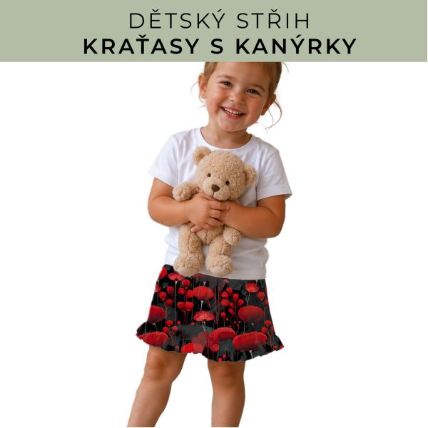 Dětský střih - Kraťásky s kanýrkem