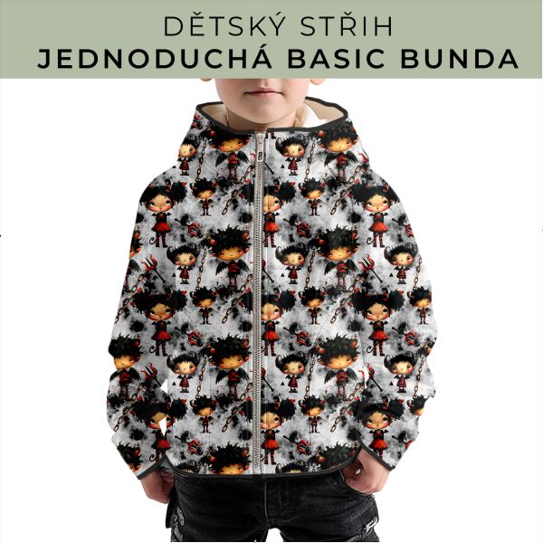 Dětský střih - jednoduchá dětská BASIC  bunda