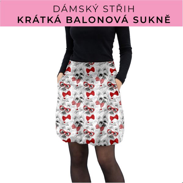 Dámský střih - balonová krátká sukně