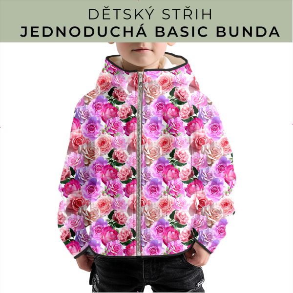 Dětský střih - jednoduchá dětská BASIC  bunda