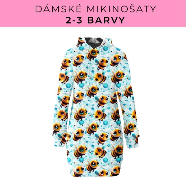 DÁMSKÝ střih - Mikinošaty 2-3 barvy