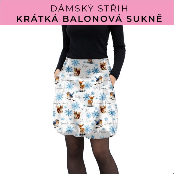 Dámský střih - balonová krátká sukně