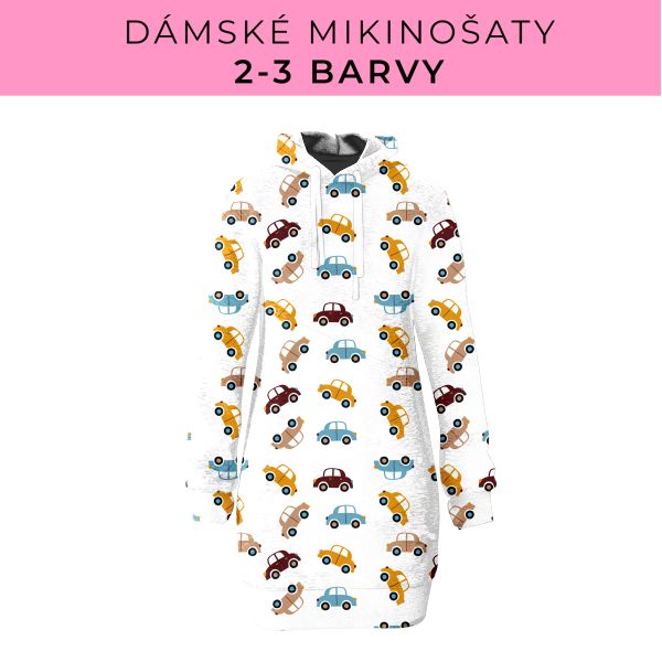 DÁMSKÝ střih - Mikinošaty 2-3 barvy